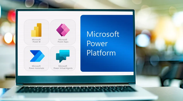 Microsoft Power Platform on laptop